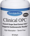 EuroMedica Clinical OPC - 60 Softgels - Tannin-Free Grape Seed Extract - Supports Cardiovascular Health - High Absorption - 60 Servings