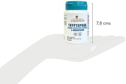 Ana Maria Lajusticia Tryptophan with GABA and Passion Flower and Magnesium Kosher Halal Vegan Gluten Supports Nervous System