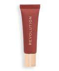 Revolution Beauty London Juicy Peptide Lip Balm Hydrating & Plumping Lip Balm With Sheer Color Infused With Vitamin E & Peptides Nude Latte 0.27 Fl. Oz