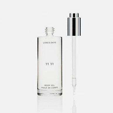 Lake & Skye 11 11 Body Oil 3.4 Fl Oz (100 Ml) Hydrating With Vitamin E & Sweet Almond Oil - Sheer & Uplifting Scent