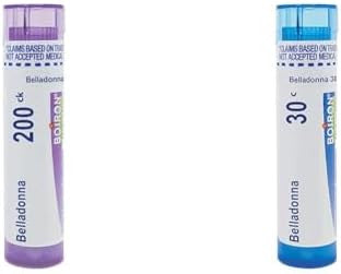 Boiron Belladonna Homeopathic Medicine For Fever 200Ck 80 Pellets And 30C 80 Pellets