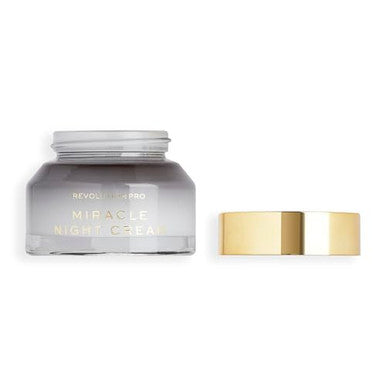 Revolution Beauty London Revolution Pro Miracle Night Cream Overnight Face Cream Helps To Smooth & Plump Skin With Retinol & Vitamin E 1.69 Oz