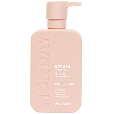 Monday Haircare Repair Conditioner 12 Oz. (354 Ml) For Dry To Damaged Hair Made With Keratin Coconut Oil Shea Butter And Vitamin E
