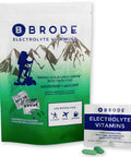 Brode Electrolyte Vitamin - Portable Zero-sugar Electrolyte Tablets - For Sports, Hangovers, Jet Lag, 5 Essential Electrolytes + 9 Vitamins 10-Pack