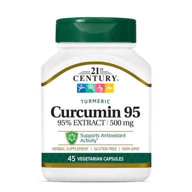 21st Century Curcumin 95 Herbal Supplements, 45 ea
