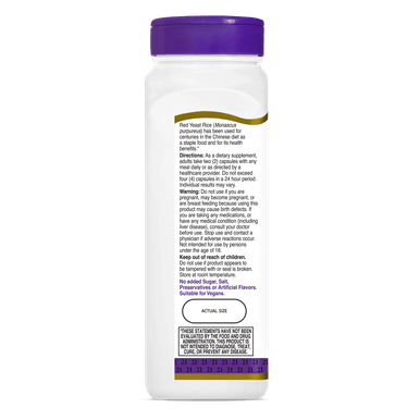 21st Century Red Yeast Rice Vegetarian Capsules 150 ea