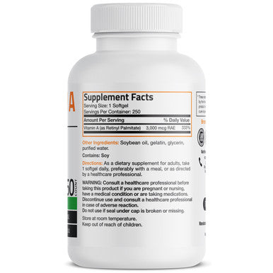 Bronson Vitamin A Retinyl Palmitate - 10,000 IU 250 Count