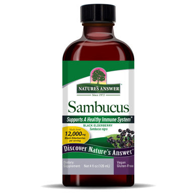 Nature's Answer Sambucus Black Elder Berry Extract 4 oz