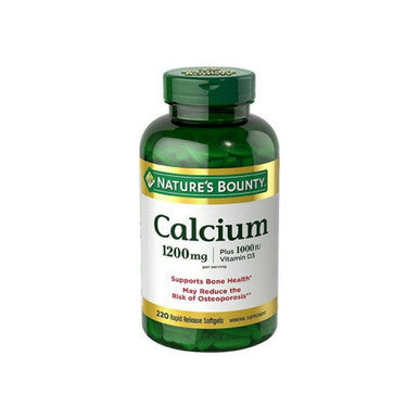 Nature's Bounty Calcium 1200mg Plus 1000IU Vitamin D3, Softgels 220 ea