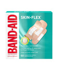 BAND-AID Brand Skin-Flex Adhesive Bandages for First Aid and Wound Care, Assorted Sizes, 60 ea