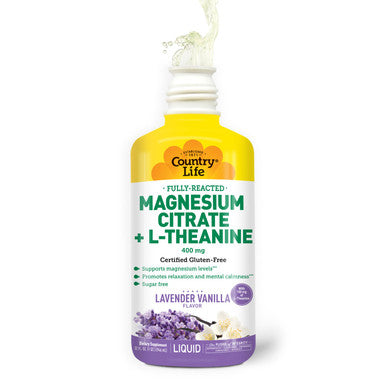 Country Life Magnesium Citrate + L Theanine liquid 32oz