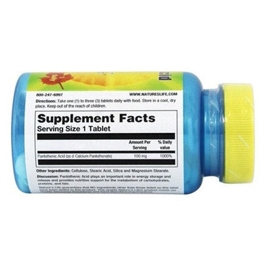 Nature's Life Pantothenic Acid 100 mg | 100 ct