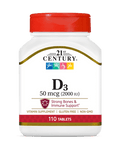 21st Century Vitamin D3 2000 IU Tablets 110 ea