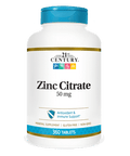 21St Century Healthcare Zinc Citrate Tablets 50Mg, 360 Count, White