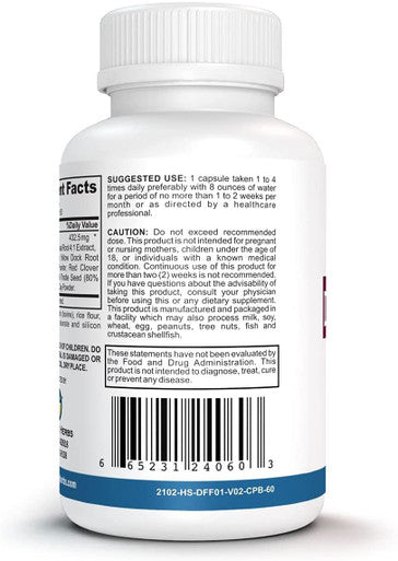 Amazing Herbs Detox/Flush Blood Purifier Capsules, 60 Count