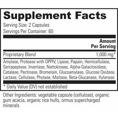 VeganZyme 120 capsules by Global Healing