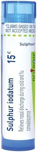 Boiron Sulphur Iodatum 15C For Nasal Discharge During Cold & Flu Convalescence 80 Pellets