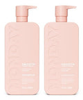 Monday Haircare Smooth Shampoo + Conditioner Bathroom Set (2 Pack) 27Oz Each For Frizzy Coarse And Curly Hair Made From Coconut Oil Shea Butter & Vitamin E 100% Recyclable Bottles