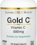 California Gold Nutrition Gold C Usp Grade Vitamin C Supplement Immune Support & Seasonal Wellness Vegetarian Friendly Gluten Nongmo 500 Mg 240 Veggie Capsules