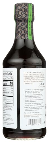 San-J - Gluten Free Tamari Lite Soy Sauce with 50% Less Sodium - Made with 100% Soy - Specially Brewed - 20 oz. Bottle