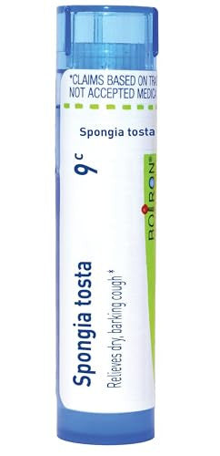 Boiron Spongia Tosta 9C For Dry Barking Cough 80 Pellets