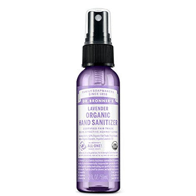 Dr. Bronner'S Organic Hand Sanitizer Spray (Lavender 2 Ounce) Simple And Effective Formula Cleanses & Sanitizes No Harsh Chemicals Moisturizes And Cleans Hands