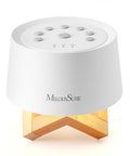 Melodysusie Rechargeable White Noise Machine For Sleep Travel & Salon With Wooden Stand Sound Machine With 31 Soothing Sounds Multi-Night Light 32 Volumes & 4 Timers For Baby Adult