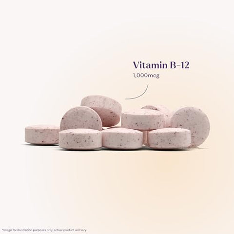 Natrol Methyl Vitamin B-12 1000 Mcg 60 Chewable Tablets Lemon Flavored Bioactive B12 Vitamin Supports Cellular Energy Production Brain Health & Metabolism 60 Servings