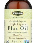 Flora High Lignan Flax Oil Provides Benefits Of Essential Fatty Acids (Efas) With Lignans Contains Omega3 6 & 9 Organic Nongmo & Gluten Keep Chilled 8.5 Fl. Oz. Glass Bottle