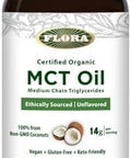 Flora Health Mct Oil Organic Energy Boost C8 Caprylic & C10 Capric Acids Keto Kosher Nongmo Verified 100% From Ethically And Sustainably Sourced Coconuts 17 Fl Oz Liquid Glass Bottle