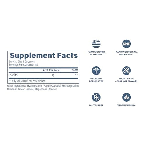 Revive MD Inositol Supplement for Men and Women Mood Support Hormonal Balance Healthy Blood Sugar and Reproductive Health VeganFriendly GlutenFree 360 Vegetarian Capsules
