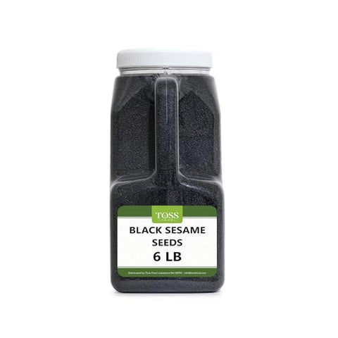 Black Sesame Seeds, 6 Lbs - Raw Unhulled Black Sesame Seed,Perfect for Stir-Fries and Coating for Meat and Fish Salad, Soup, Noodle & Sushi Topping Keto Nutty Flavor