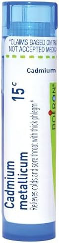 Boiron Cadmium Metallicum 15C For Colds & Sore Throats With Phlegm 80 Pellets