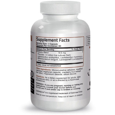 Bronson Multi-Strain Probiotic - 1.5 Billion CFU 60 Count