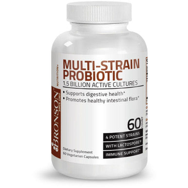Bronson Multi-Strain Probiotic - 1.5 Billion CFU 60 Count