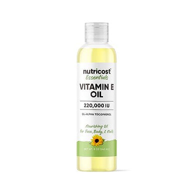 Nutricost Essentials Vitamin E Oil (8 Ounces / 230000 Iu) Vitamin E Oil For Skin Hair And Nails