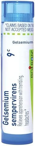 Boiron Gelsemium Sempervirens 9C For Apprehension With Trembling & Headachess 80 Pellets