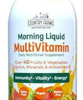 Country Farms Liquid Multivitamin Vitamins And Minerals For Immune Support And Energy Herbal Blend Vegan Multivitamin For Women And Men Gluten Tropical Fruit Flavor 32 Fl Oz