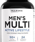 Rule 1 Proteins Rule1 Men'S Multi Men'S Daily Vitamins Essential Minerals Superfoods Digestive Enzymes Amino Acids & Antioxidants For Active Lifestyles And Wellness Support (90 Tablets 30 Day Supply)