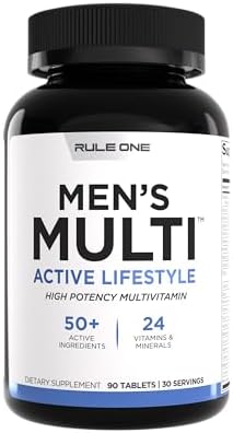 Rule 1 Proteins Rule1 Men'S Multi Men'S Daily Vitamins Essential Minerals Superfoods Digestive Enzymes Amino Acids & Antioxidants For Active Lifestyles And Wellness Support (90 Tablets 30 Day Supply)