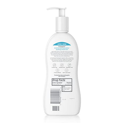 Cetaphil Eczema Restoraderm Soothing Moisturizer For Eczema Prone Skin10 Fl Oz Fewer Symptom Flare-Ups48 Hour Hydration 1 Skin Protectant Colloidal Oatmeal Steroid Free