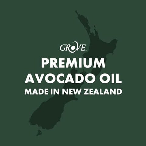 Grove Extra Virgin Avocado Oil - Plant Based, Vegan, Gluten Free, 100% Natural, Cold Pressed, High Smoke Point, 16 Whole Avocados in Every Bottle (8.4oz, 250ml)