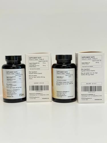 Herbamama Ashwagandha And Mullein Kit - Bundle Of 1500 Mg Ashwagandha Root & 1200 Mg Mullein Leaf Capsules 100 Caps - Vegan Non-Gmo Sugar & Alcohol- - 2 Pack