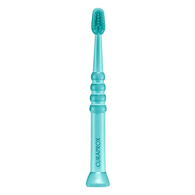 Curaprox Baby Toothbrush For Toddlers And Infants Ultra-Soft Curen Bristles For Gentle Cleaning Green-Green Single Pack