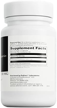 Davinci Laboratories Nacetyl Cysteine 500 Mg An Amino Acid Supplement To Support Immune System Function And Lung Health Vegetarian Gluten 90 Capsules