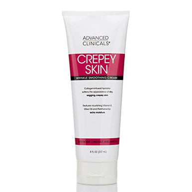 Advanced Clinicals Crepey Skin Care Treatment Body Lotion Crepe Skin Wrinkle Eraser Moisturizer Collagen Cream Vitamin E Cream Arnica Bruise Cream W/Horse Chestnut Fragrance 8 Fl Oz