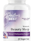 Doctors Best Womens Beauty Sleep With Magnesium Theanine Melatonin Sleep and Relaxation Support NonGmo Gluten Soy Vegan 60 Veggie Caps