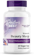 Doctors Best Womens Beauty Sleep With Magnesium Theanine Melatonin Sleep and Relaxation Support NonGmo Gluten Soy Vegan 60 Veggie Caps