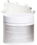 Mary&May Vitamin B C E Cleansing Balm Oil Balm Gentle Makeup Remover And Skin Purifier For Glowing Clear Skin Hypoallergenic And Cruelty Ewg Ingredients 4.06Oz.