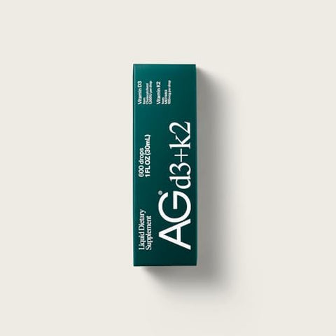 AG1 Vitamin D3 K2 Drops 1000IU of Vitamin D3 and 100mcg of K2 per Serving Supports Bone Density and Calcium Absorption (Athletic Greens)